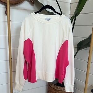 White Birch Cream and Pink Sweatshirt